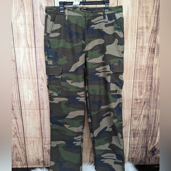 Stanley fleece lined Camouflage Cargo Pants size 34x32 men’s - Picture 2 of 7